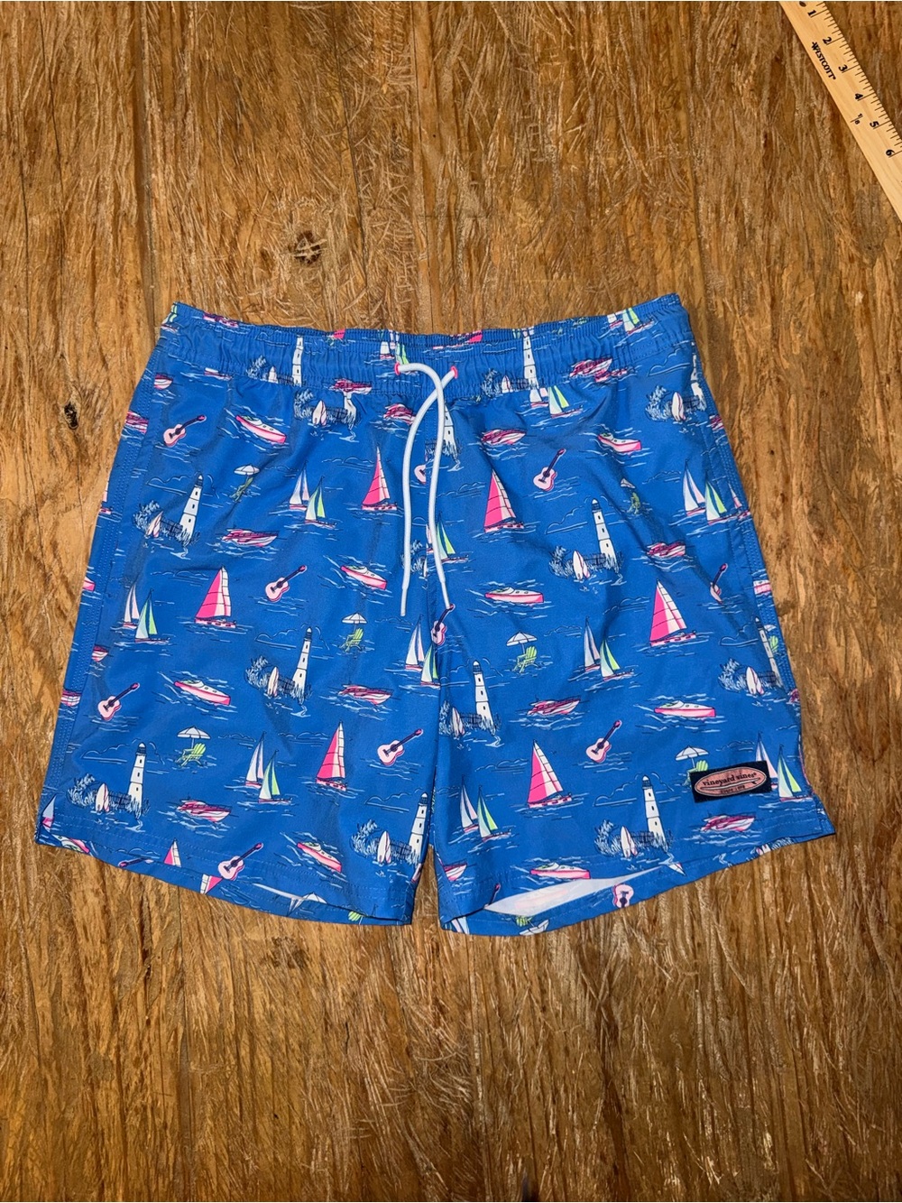 Vineyard Vines Royal Blue Nautical Sailboat Swim Trunks